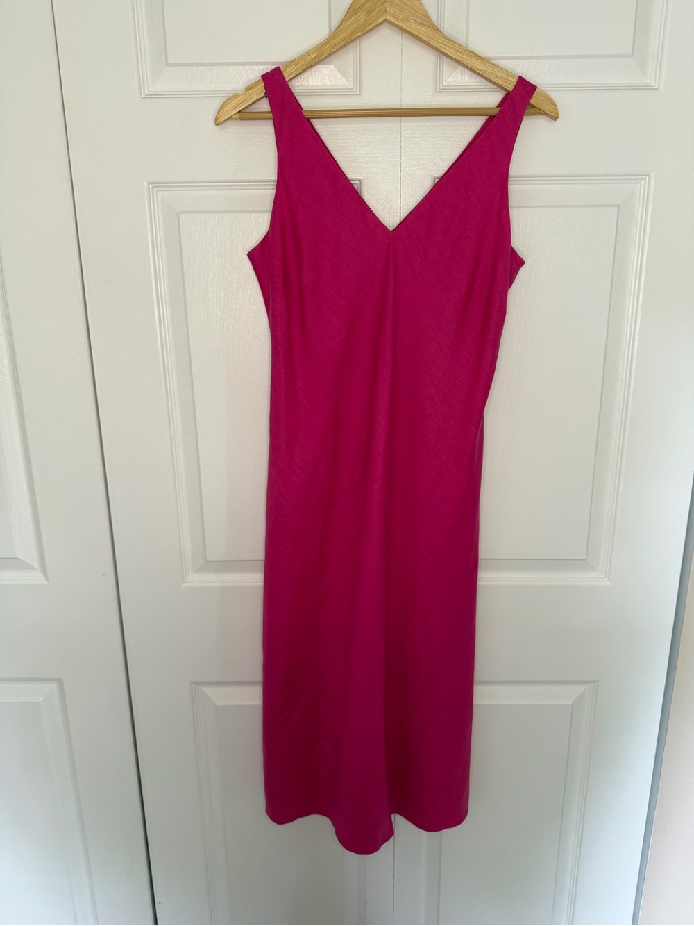 Lauren Ralph Lauren Linen Dress Size 10 Pink Lined Sheath Sleeveless Timeless